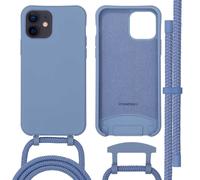 imoshion Coque arrière Color avec cordon amovible et MagSafe pour Apple iPhone 12 (Pro) - Ash Blue
