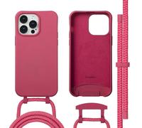 imoshion imoshion Coque arrière Color avec cordon amovible et MagSafe iPhone 14 Pro Max Raspberry Rouge