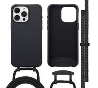 imoshion Coque arrière Color avec cordon amovible et MagSafe pour Apple iPhone 15 Pro Max - Noir