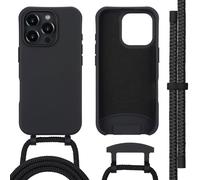 imoshion imoshion Coque arrière Color avec cordon amovible et MagSafe iPhone 16 Pro Max Noir Noir
