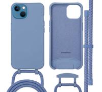 imoshion Coque arrière Color avec cordon amovible et MagSafe pour Apple iPhone 13 - Ash Blue