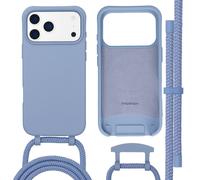 imoshion Coque arrière Color avec cordon amovible et MagSafe pour Apple iPhone 17 Pro Max - Ash Blue