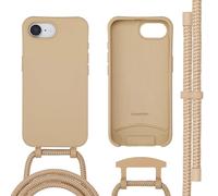 imoshion imoshion Coque arrière Color avec cordon amovible et MagSafe pour iPhone 17e / 16e Nude Beige