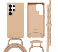 imoshion Coque arrière Color avec cordon amovible et MagSafe pour Samsung Galaxy S25 Ultra - Beige