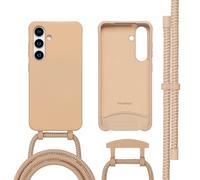 imoshion Coque arrière Color avec cordon amovible et MagSafe pour Samsung Galaxy S25 / S24 - Beige