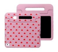 imoshion imoshion Coque arrière Kidsproof Design avec poignée pour iPad 9 (2021) 10.2 pouces / iPad 8 (2020) 10.2 pouces / iPad 7 (2019) 10.2 pouces Cœurs Rouges Rose