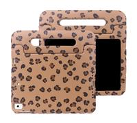 imoshion imoshion Coque arrière Kidsproof Design avec poignée pour iPad 9 (2021) 10.2 pouces / iPad 8 (2020) 10.2 pouces / iPad 7 (2019) 10.2 pouces Motif panthère Beige