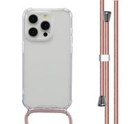 imoshion imoshion Coque arrière Transparente avec cordon iPhone 15 Pro Rose Doré Transparent