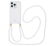 imoshion imoshion Coque avec dragonne + bracelet iPhone 16 Pro Max Perles Cœurs Transparent