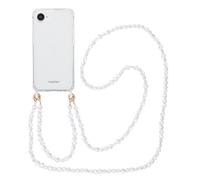 imoshion imoshion Coque avec dragonne + bracelet iPhone 17e / 16e Perles Cœurs Transparent