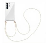 imoshion Coque avec dragonne + bracelet - Perles pour Samsung Galaxy S25 Ultra - Transparent