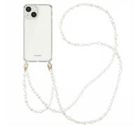 imoshion imoshion Coque avec dragonne + bracelet pour iPhone 13 Perles Cœurs Transparent