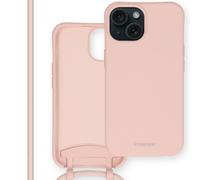 imoshion Coque de couleur avec cordon amovible pour Apple iPhone 15 - Rose
