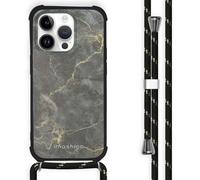 imoshion imoshion Coque Design avec cordon iPhone 14 Pro Black Marble Multicolore