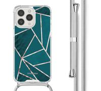 imoshion imoshion Coque Design avec cordon iPhone 15 Pro Petrol Green Graphic Multicolore