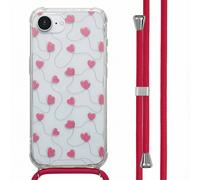 imoshion imoshion Coque Design avec cordon iPhone 17e / 16e Dusty Rose Connected Hearts Multicolore
