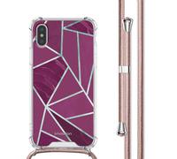 imoshion imoshion Coque Design avec cordon iPhone X / Xs Bordeaux Graphic Multicolore
