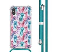 imoshion imoshion Coque Design avec cordon iPhone X / Xs Jellyfish Watercolor Multicolore