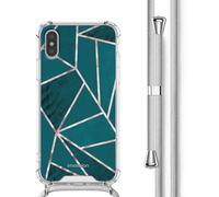 imoshion imoshion Coque Design avec cordon iPhone X / Xs Petrol Green Graphic Multicolore