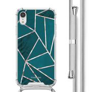 imoshion imoshion Coque Design avec cordon iPhone Xr Petrol Green Graphic Multicolore
