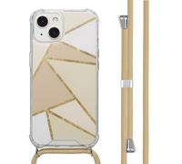 imoshion imoshion Coque Design avec cordon pour iPhone 13 Beige Graphic Multicolore
