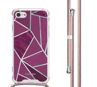 imoshion imoshion Coque Design avec cordon pour iPhone SE (2022 / 2020) / 8 / 7 Bordeaux Graphic Multicolore