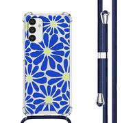 imoshion imoshion Coque Design avec cordon Samsung Galaxy A13 (5G) Cobalt Blue Flowers Connect Multicolore