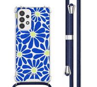 imoshion imoshion Coque Design avec cordon Samsung Galaxy A33 Cobalt Blue Flowers Connect Multicolore