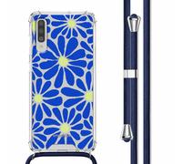 imoshion imoshion Coque Design avec cordon Samsung Galaxy A70 Cobalt Blue Flowers Connect Multicolore