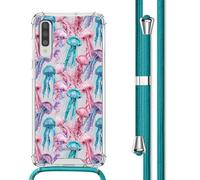 imoshion imoshion Coque Design avec cordon Samsung Galaxy A70 Jellyfish Watercolor Multicolore