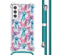 imoshion imoshion Coque Design avec cordon Samsung Galaxy S21 FE Jellyfish Watercolor Multicolore