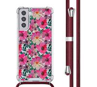 imoshion imoshion Coque Design avec cordon Samsung Galaxy S21 Flower Water Multicolore