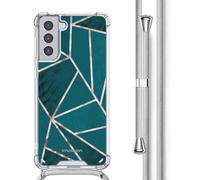 imoshion imoshion Coque Design avec cordon Samsung Galaxy S21 Plus Petrol Green Graphic Multicolore