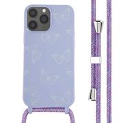 imoshion imoshion Coque design en silicone avec cordon iPhone 13 Pro Max Butterfly Multicolore