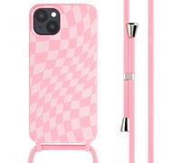 Coque pour iPhone 15 Plus en silicone Retro Pink