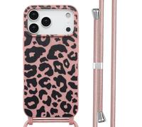 imoshion imoshion Coque design en silicone avec cordon iPhone 17 Pro Max Animal Pink Multicolore