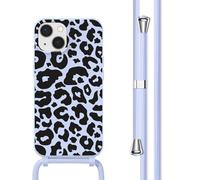 imoshion imoshion Coque design en silicone avec cordon pour iPhone 13 Animal Lila Multicolore