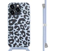 imoshion imoshion Coque design en silicone avec cordon pour iPhone 16 Pro Max Animal Lila Multicolore