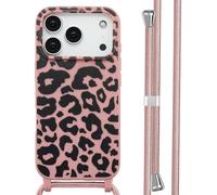 imoshion imoshion Coque design en silicone avec cordon pour iPhone 17 Pro Animal Pink Multicolore