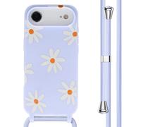 imoshion imoshion Coque design en silicone avec cordon pour iPhone Air Lila Flower Distance Multicolore