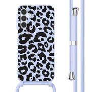 imoshion imoshion Coque design en silicone avec cordon pour Samsung Galaxy A15 (5G/4G) Animal Lila Multicolore