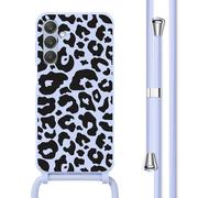 imoshion imoshion Coque design en silicone avec cordon pour Samsung Galaxy A25 (5G) Animal Lila Multicolore