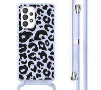 imoshion imoshion Coque design en silicone avec cordon pour Samsung Galaxy A53 Animal Lila Multicolore