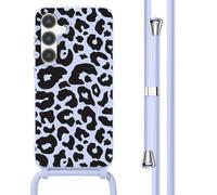 imoshion imoshion Coque design en silicone avec cordon pour Samsung Galaxy S24 Plus Animal Lila Multicolore