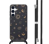 imoshion imoshion Coque design en silicone avec cordon pour Samsung Galaxy S25 Plus Sky Black Multicolore