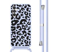 imoshion imoshion Coque design en silicone avec cordon Samsung Galaxy A14 (5G/4G) Animal Lila Multicolore