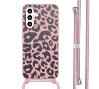 imoshion imoshion Coque design en silicone avec cordon Samsung Galaxy A36 / A56 Animal Pink Multicolore