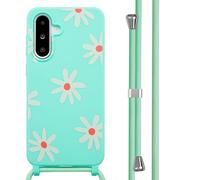 imoshion imoshion Coque design en silicone avec cordon Samsung Galaxy A36 / A56 Green Flower Distance Multicolore