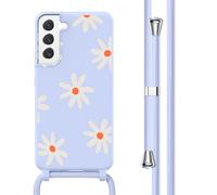 imoshion imoshion Coque design en silicone avec cordon Samsung Galaxy S22 Plus Lila Flower Distance Multicolore