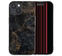 imoshion imoshion Coque Design iPhone 15 Black Marble Transparent Noir